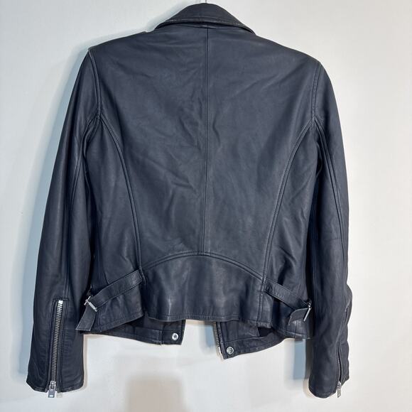 IRO Newhan Dark Gray Lamb Leather Biker Moto Jacket Size 38 US 6 Retail $1345 - Picture 5 of 16